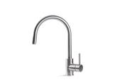 Vema Tiber Steel rubinetto cucina canna tonda girevole e doccetta estraibile V18040